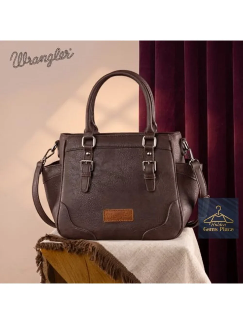Faux Leather Crossbody Tote Bag with Top Handle